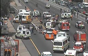 N3 Highway closed after cop killings Pic: Twitter: SANRAL TRAFFIC CAM (GP)