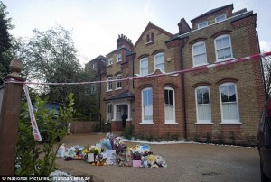 Crime Scene: The home of the Clarences where three children were killed. Photo: Daily Mail