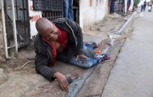Mozambican, Emmanuel Sithole after he was stabbed in Alexandra. Image: Sunday Times