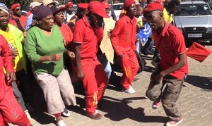 EFF supporters plan to storm Gauteng Legislature. Photo: EWN